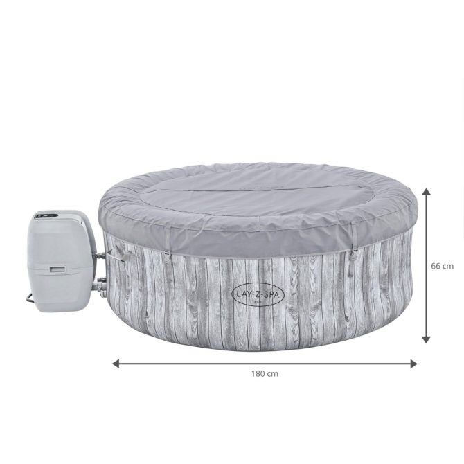 Spa Hinchable Bestway Lay-Z-Spa Fiji 180x66 cm para 4 Personas con Airjet y Cobertor - Imagen 4