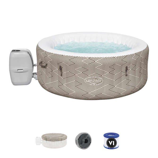 Spa Hinchable Bestway Lay-Z-Spa Madrid 180x66 cm para 4 Personas con Airjet y Cobertor