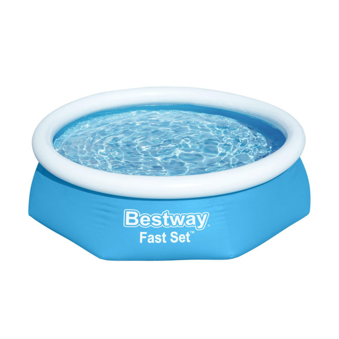 Piscina Hinchable Autoportante Infantil Bestway Fast Set 244x61 cm con Depuradora de Cartucho de 1.249 l/h Color Azul Edad Mayores de 3 Años - Imagen 2