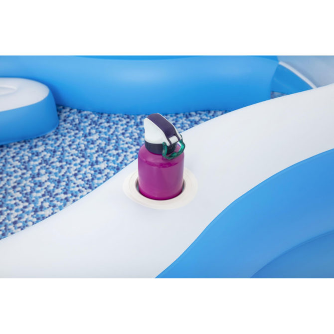 Piscina Hinchable Autoportante Infantil Bestway 270x198x51 cm Asientos Hinchables y 2 Posavasos Edad Mayores de 6 Años - Imagen 2