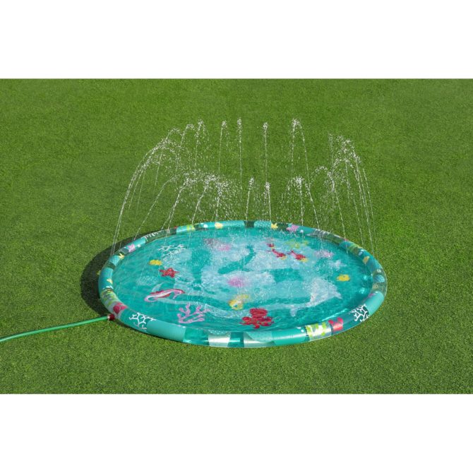 Piscina Alfombra de Chorros de Agua Bestway Ø165 cm Estampado Marino Azul Mayores de 3 Años - Imagen 3