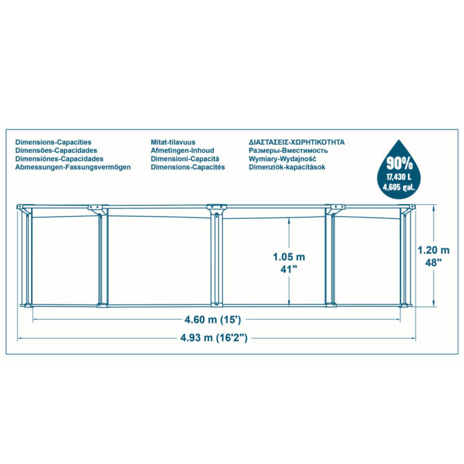 Piscina Desmontable de Acero Bestway Depuradora de Arena 460x120 cm Hydrium con Cobertor, Escalera, Tapiz de suelo - Imagen 4