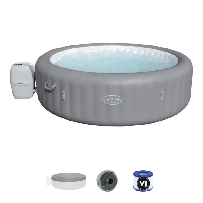 Spa Hinchable Bestway Lay-Z-Spa Granada 236x71 cm para 8 Personas con Airjet y Cobertor