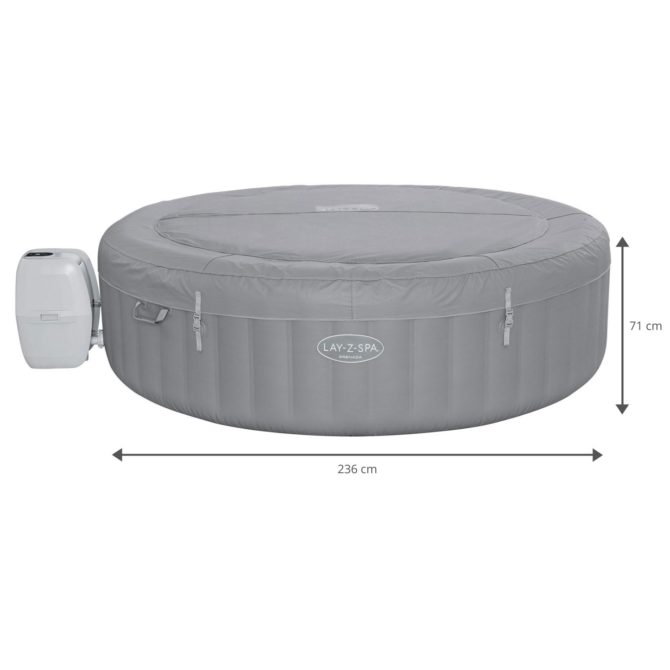 Spa Hinchable Bestway Lay-Z-Spa Granada 236x71 cm para 8 Personas con Airjet y Cobertor - Imagen 4