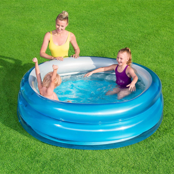 Piscina Hinchable Autoportante Infantil Bestway 170×53 cm Diseño Big Metallic 3-Ring Pool Edad Mayores de 6 Años - Imagen 2