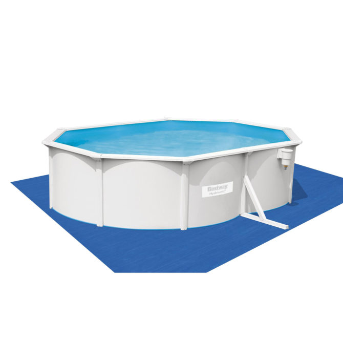 Piscina Desmontable de Acero Bestway con Depuradora de arena 500x360x120 cm Hydrium con Tapiz, Escalera y Cobertor - Imagen 3