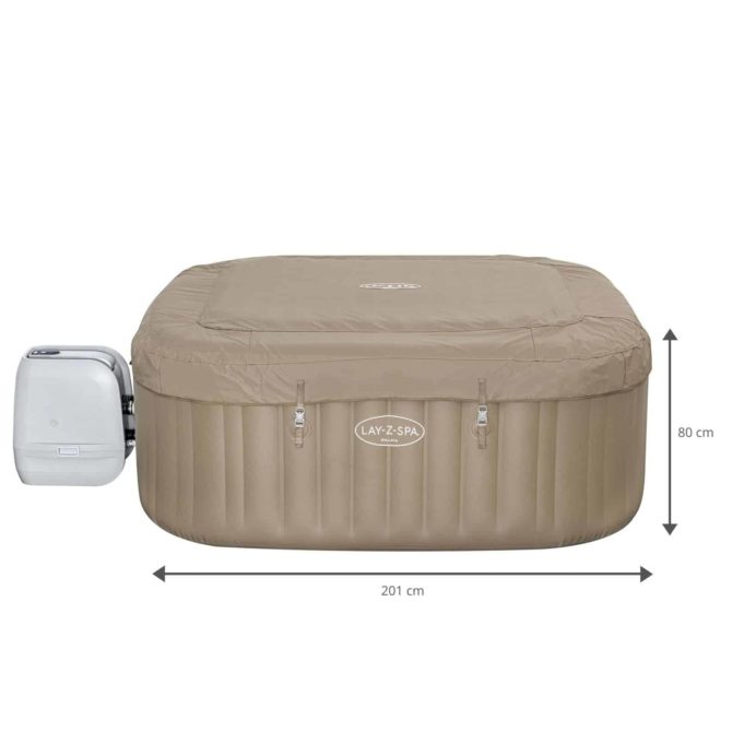 Spa Hinchable Bestway Lay-Z-Spa Palma 201x201x80 cm para 5-7 Personas con Hydrojet  y Cobertor - Imagen 4