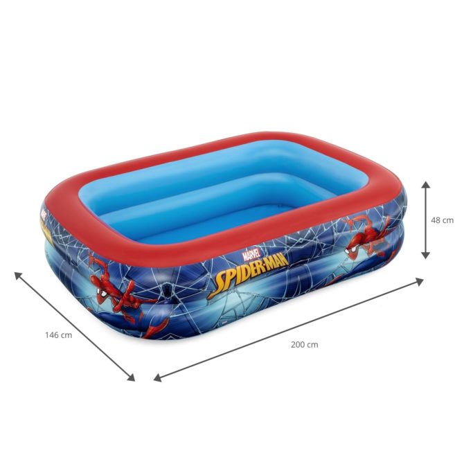 Piscina Hinchable Autoportante Infantil Bestway 200x146x48 cm Diseño Spider Man Rápida Instalación Edad Mayores de 3 Años - Imagen 4