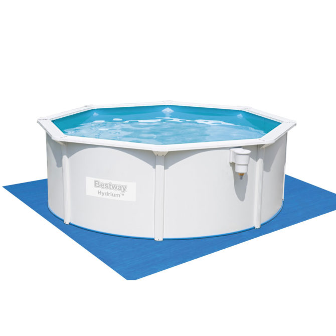 Piscina Desmontable de Acero Bestway Depuradora de Arena 360x120 cm Hydrium con Escalera, Cobertor y Tapiz de suelo - Imagen 3