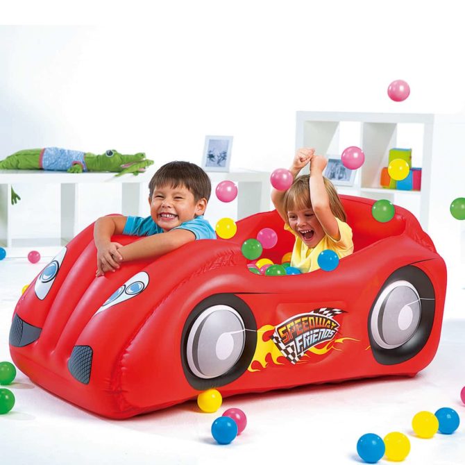 Piscina de Bolas Hinchable Infantil Bestway Coche de Carrera 119x79x51 cm - Imagen 2