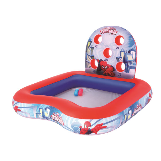 Piscina Hinchable Autoportante Infantil Bestway 155x99 cm 6 Bolas Diseño Spiderman Edad Mayores de 2 Años