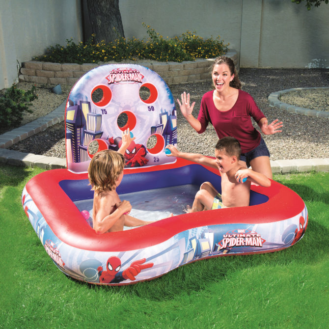 Piscina Hinchable Autoportante Infantil Bestway 155x99 cm 6 Bolas Diseño Spiderman Edad Mayores de 2 Años - Imagen 2