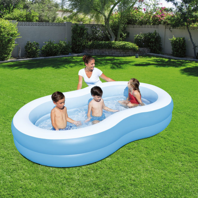 Piscina Hinchable Autoportante Infantil Bestway 262x157x46 cm Diseño The Big Lagoon Rápida Instalación - Imagen 2