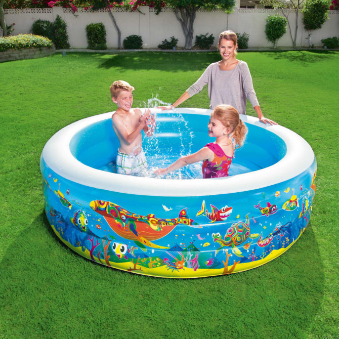 Piscina Hinchable Autoportante Infantil Bestway 196x53 cm Diseño Play Acuario Rápida Instalación Edad Mayores de 6 Años - Imagen 2