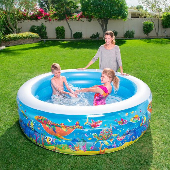 Piscina Hinchable Autoportante Infantil Bestway 196x53 cm Diseño Play Acuario Rápida Instalación Edad Mayores de 6 Años - Imagen 3