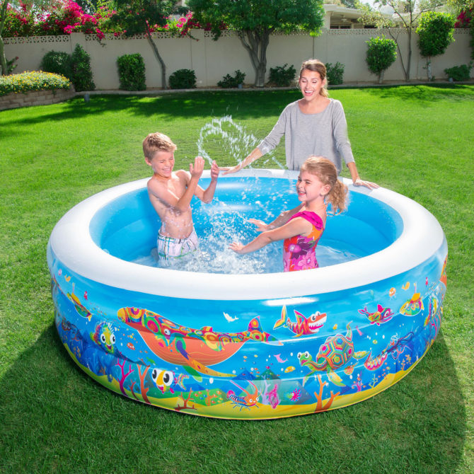 Piscina Hinchable Autoportante Infantil Bestway 196x53 cm Diseño Play Acuario Rápida Instalación Edad Mayores de 6 Años - Imagen 4