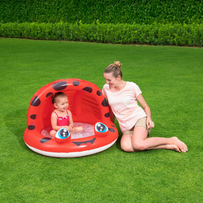 Piscina Hinchable Autoportante Infantil Bestway 97x66 cm Parasol Diseño Maraquita o Rana Surtido Edad Mayores de 2 Años - Imagen 3