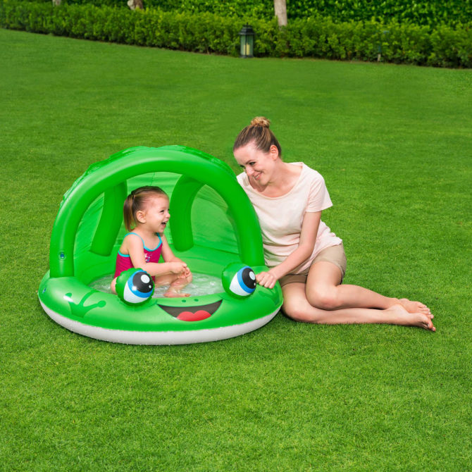 Piscina Hinchable Autoportante Infantil Bestway 97x66 cm Parasol Diseño Maraquita o Rana Surtido Edad Mayores de 2 Años - Imagen 5