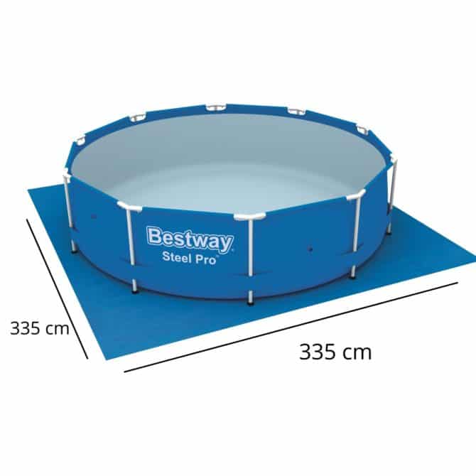 Tapiz de Suelo para Piscinas Desmontables y Spas Bestway Redondo 335x335 cm - Imagen 4