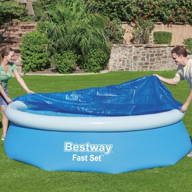 Cobertor Invierno para Piscina Desmontable Bestway Ø244 cm Redonda - Imagen 2