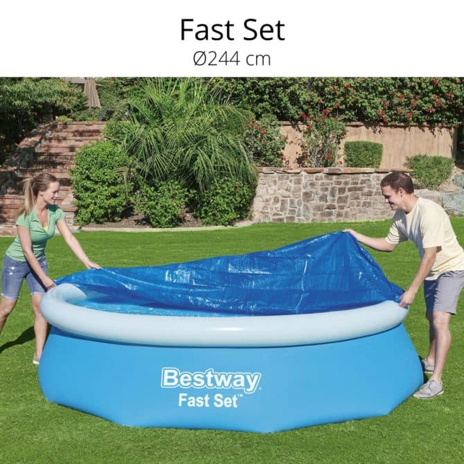 Cobertor Invierno para Piscina Desmontable Bestway Ø244 cm Redonda - Imagen 3