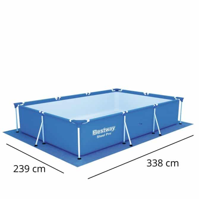 Tapiz de Suelo para Piscinas Desmontables y Spas Bestway Rectangular 338x239 cm - Imagen 4