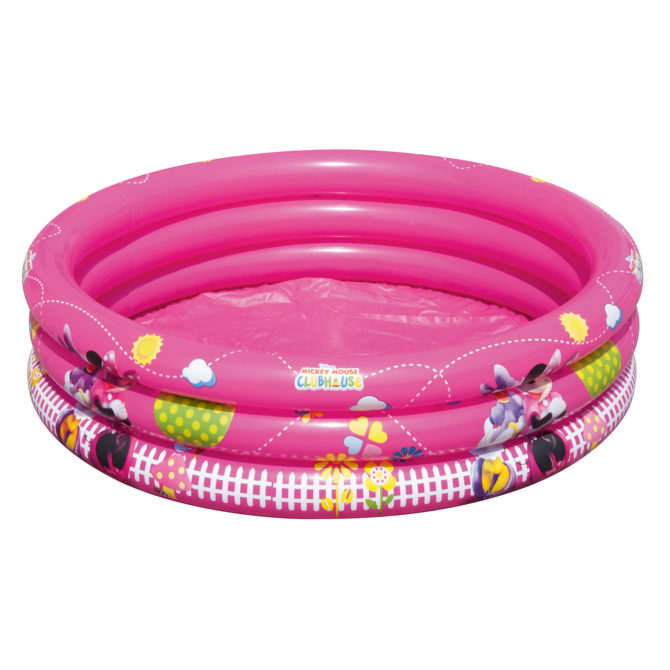 Piscina Hinchable Autoportante Infantil Bestway 102x25 cm Diseño Minnie Mouse y Amigos Rápida Instalación Edad Mayores de 3 Años