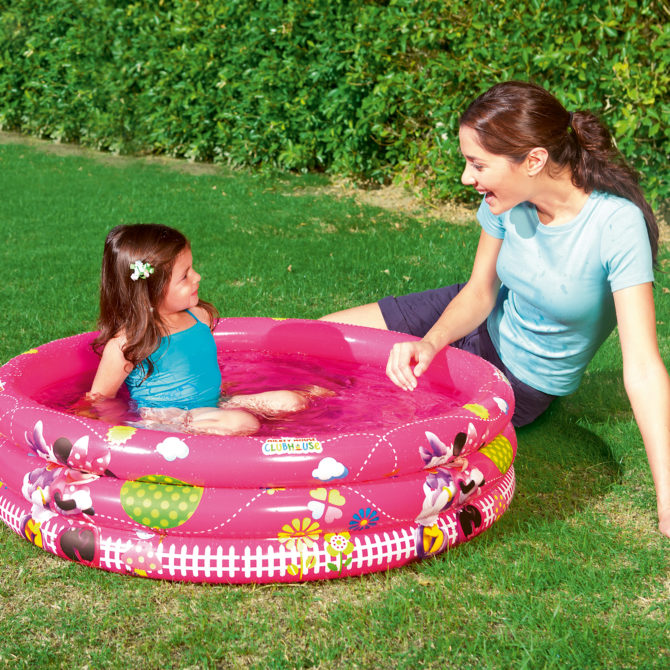 Piscina Hinchable Autoportante Infantil Bestway 102x25 cm Diseño Minnie Mouse y Amigos Rápida Instalación Edad Mayores de 3 Años - Imagen 2