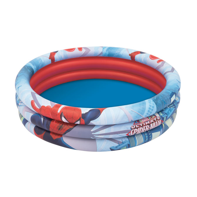 Piscina Hinchable Autoportante Infantil Bestway 122 cm Diseño Spiderman Rápida Instalación Edad Mayores de 3 Años