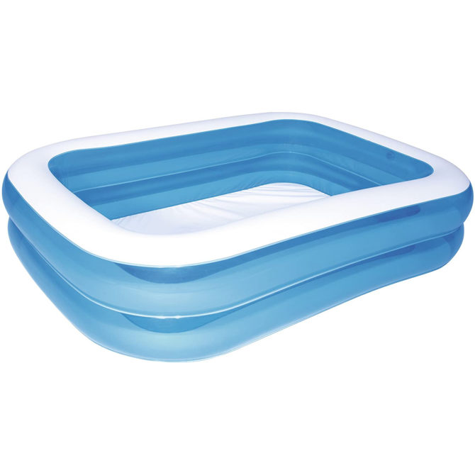 Piscina Hinchable Autoportante Infantil Bestway 211x132x46 cm Diseño Blue Family Edad Mayores de 6 Años