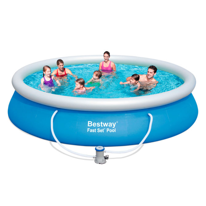 Piscina Desmontable Autoportante Bestway Fast Set 427x91 cm Depuradora de Cartucho de 2.006 L/H