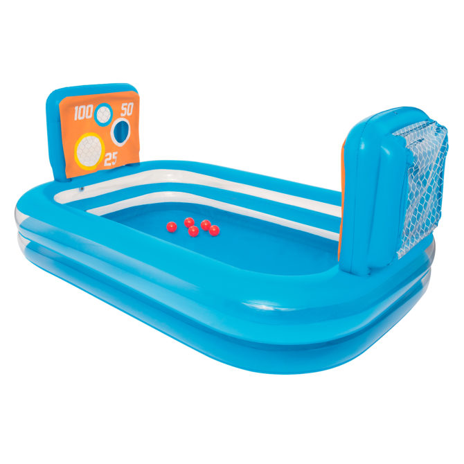 Piscina Hinchable Autoportante Infantil Bestway 237x152x94 cm 5 Pelotas y 2 Porterías Diseño Skill Shot Edad Mayores de 3 Años