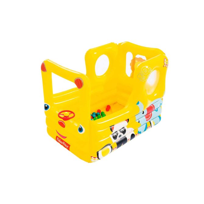 Piscina de Bolas Hinchable Bestway Fisher Price Autobús Escolar 137x96x96 cm Amarillo - Imagen 3