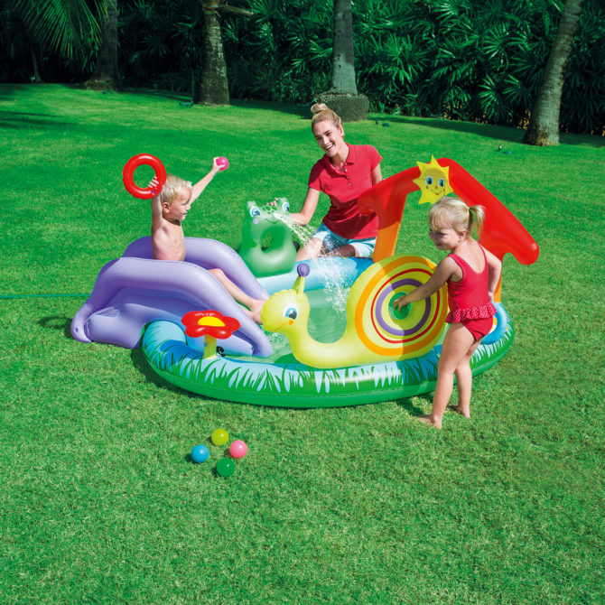 Piscina Hinchable Autoportante Infantil Bestway 211x155x81 cm Tobogán, 6 Bolas y Suelo Hinchable Diseño Play & Grow Edad Mayores de 2 Años - Imagen 2