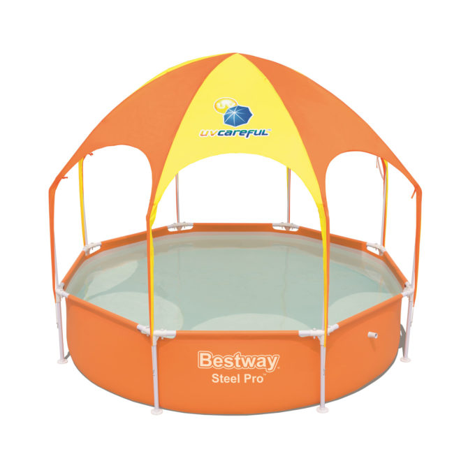 Piscina Desmontable Tubular Infantil Bestway Splash-In-Shade con Parasol 244x51 cm