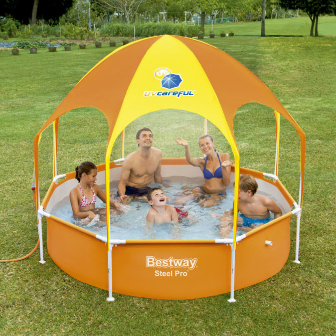 Piscina Desmontable Tubular Infantil Bestway Splash-In-Shade con Parasol 244x51 cm - Imagen 2