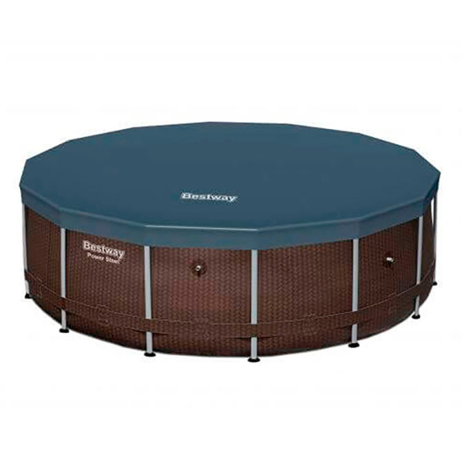 Piscina Desmontable Tubular Redonda Bestway Power Steel con Depuradora 427x122 cm - Imagen 3