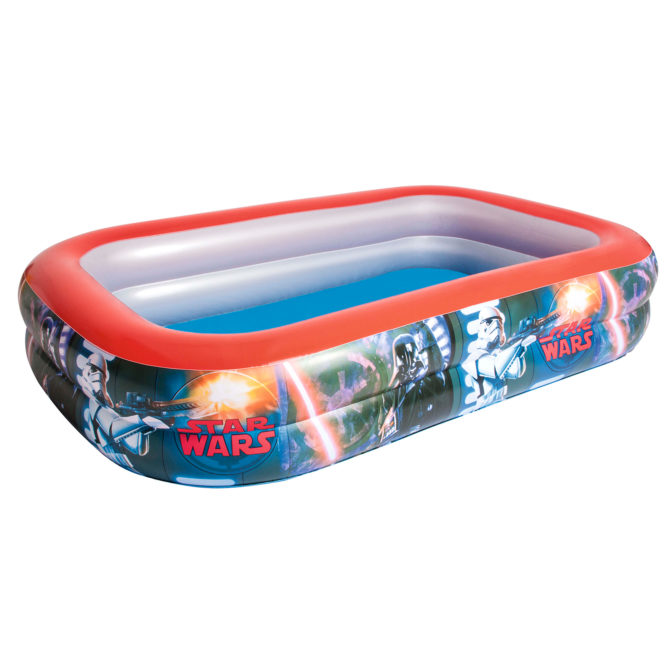 Piscina Hinchable Autoportante Infantil Bestway 262x175x51 cm Diseño Star Wars Rápida Instalación Edad Mayores de 3 Años