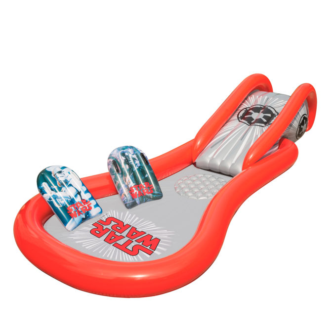 Piscina Hinchable Autoportante Infantil Bestway 381x175x69 cm Tobogán Diseño Star Wars Edad Mayores de 2 Años