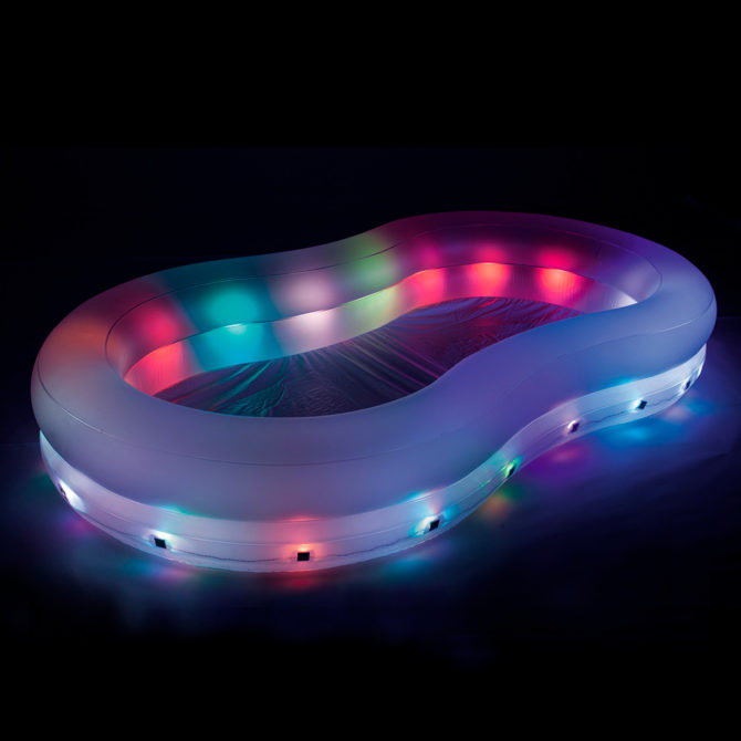 Piscina Hinchable Autoportante Infantil Bestway 280x157x46 cm Luces LED Diseño Color Wave Edad Mayores de 3 Años - Imagen 2