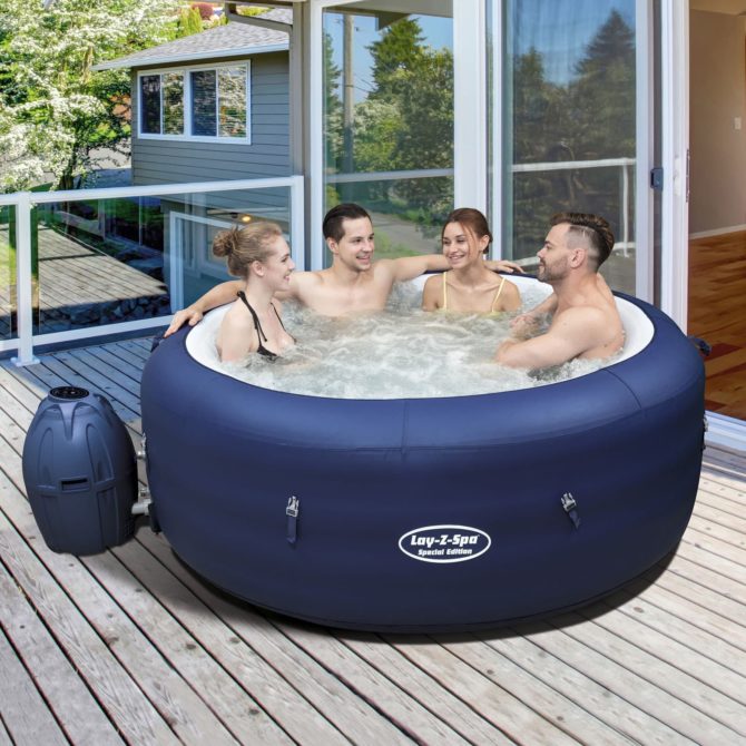 Spa Hinchable Bestway Lay-Z-Spa Saint Tropez 196x61 cm para 4-6 Personas con Airjet y Cobertor - Imagen 2