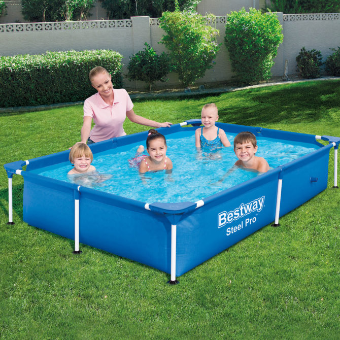 Piscina Desmontable Tubular Infantil Bestway Splash Jr. Frame Pool 221x150x43 cm - Imagen 2