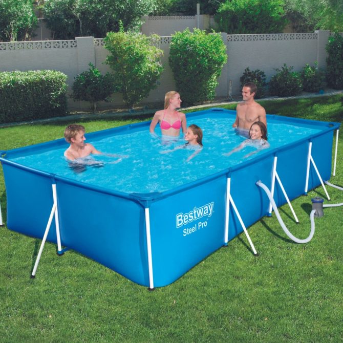 Piscina Desmontable Tubular Infantil Bestway Family Splash Frame Pool 400x211x81 cm Depuradora de cartucho de 1.249 litros/hora - Imagen 2