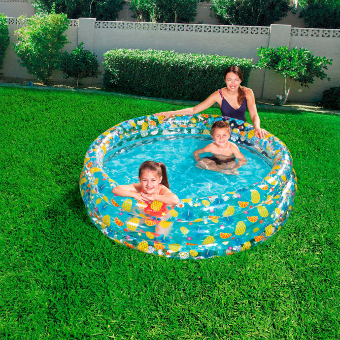 Piscina Hinchable Autoportante Infantil Bestway 170×53 cm Diseño Transparent Tropical Play Edad Mayores de 6 Años - Imagen 2