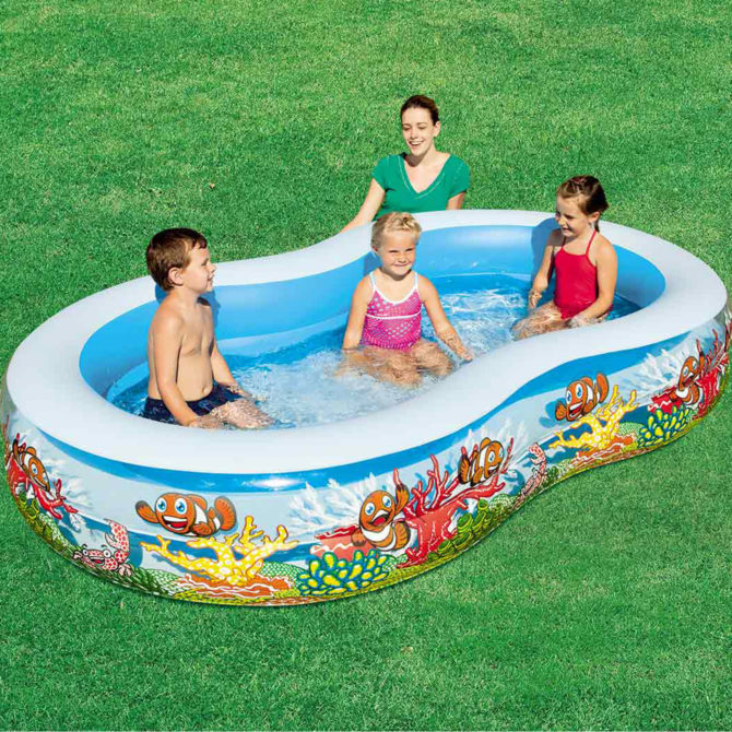 Piscina Hinchable Autoportante Infantil Bestway 262x157x46 cm Diseño Fondo Marino Rápida Instalación - Imagen 3