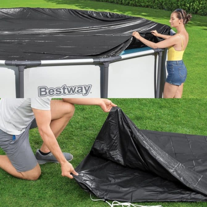 Cobertor Invierno para Piscina Desmontable Bestway Ø427 cm Redonda - Imagen 2