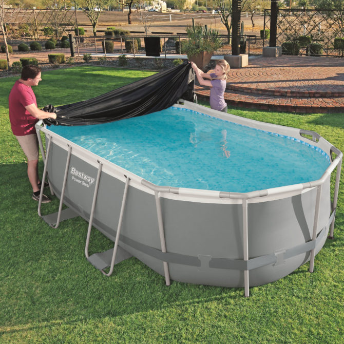 Cobertor Invierno para Piscina Desmontable Bestway 427x250 cm Ovalada - Imagen 3