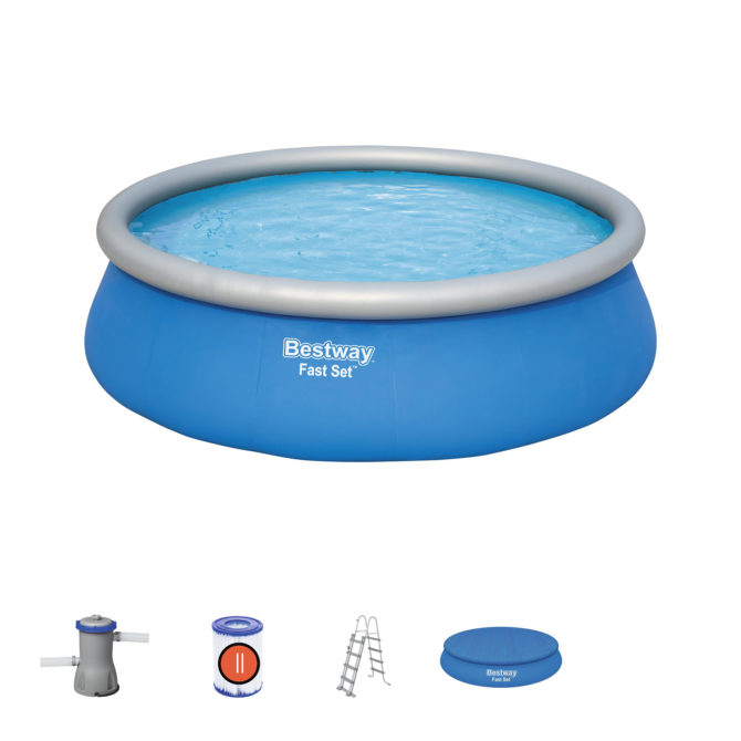 Piscina Desmontable Autoportante Bestway Fast Set 457x122 cm Depuradora de cartucho de 3.028 L/H