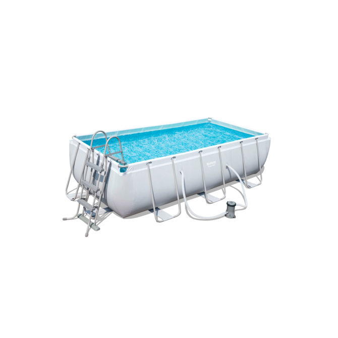 Piscina Desmontable Tubular Bestway Power Steel 404x201x100 cm Depuradora de Cartucho de 2.006 L/H