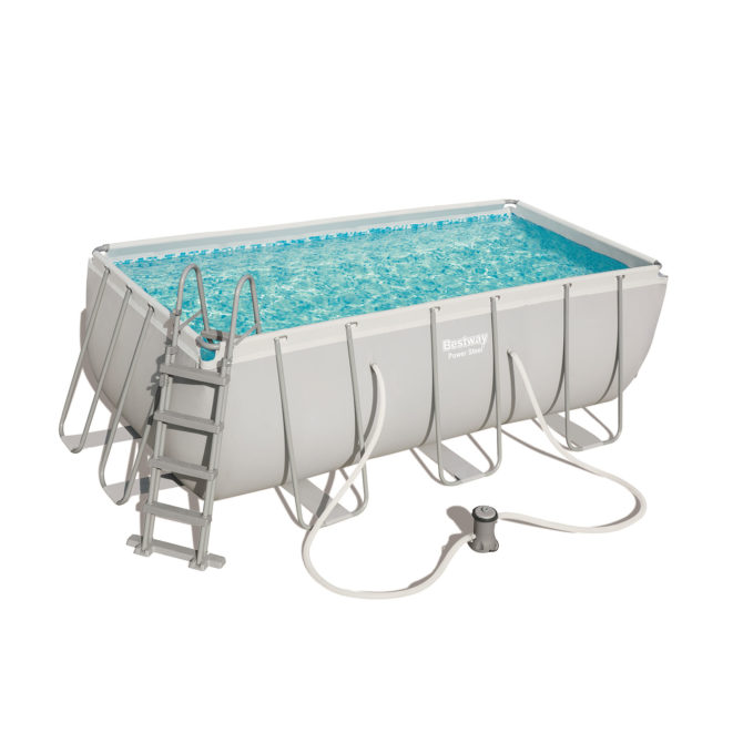 Piscina Desmontable Tubular Bestway Power Steel 412x201x122 cm Depuradora de Cartucho de 2.006 L/H